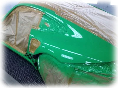 Процесс перекраски Porsche 911 Turbo